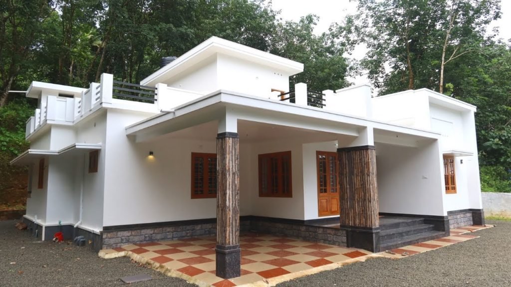 1900 Sq Ft 3BHK Single-Storey Flat Roof Modern House at 19.25 Cent Plot