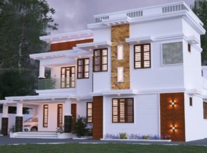 2337 Sq Ft 5BHK Contemporary Flat Roof Design