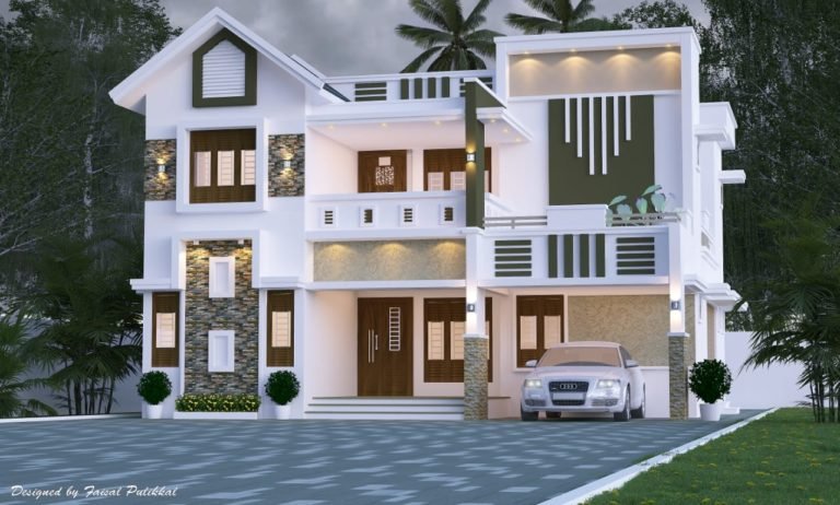 2471 Sq Ft 5BHK Contemporary Style Two-Storey House Design