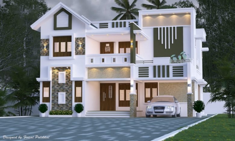 2471 Sq Ft 5BHK Contemporary Style Two-Storey House Design