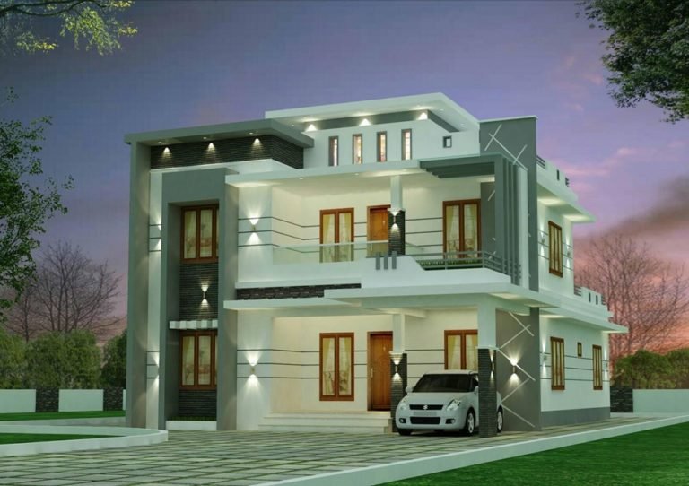2612 Sq Ft 4BHK Contemporary Style Two-Storey House and Free Plan
