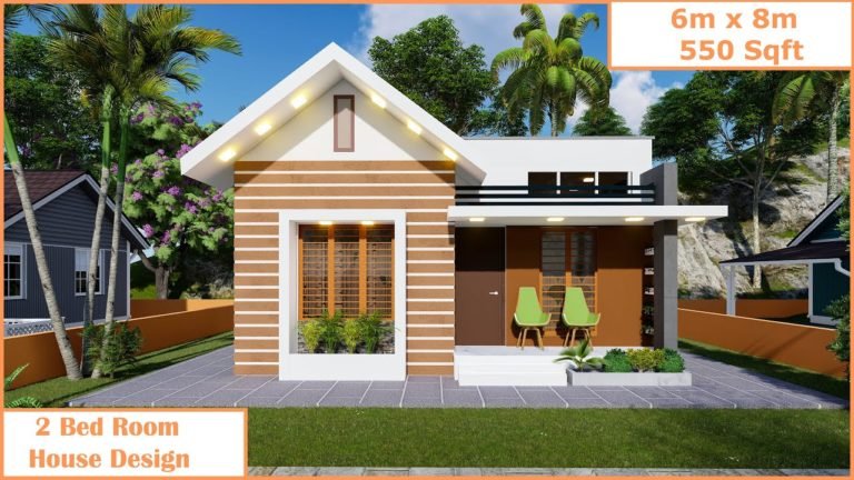 550 Sq Ft 2BHK Modern and Beautiful Single-Storey House Design