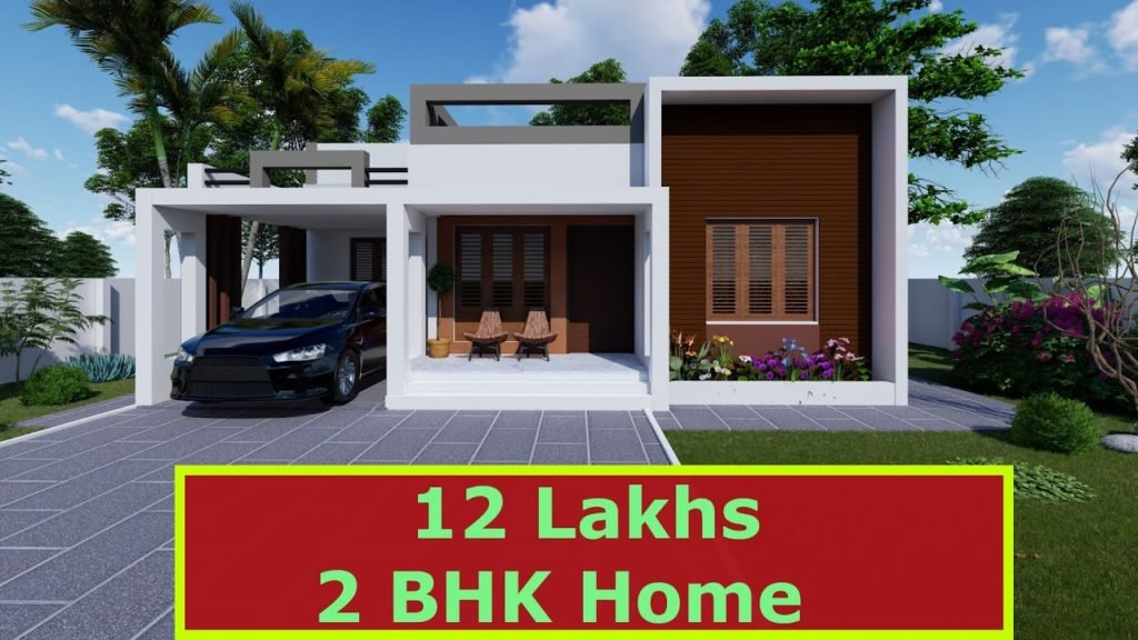 800 Sq Ft 2BHK Fusion Style Single-Storey House and Free Plan, 12 Lacks