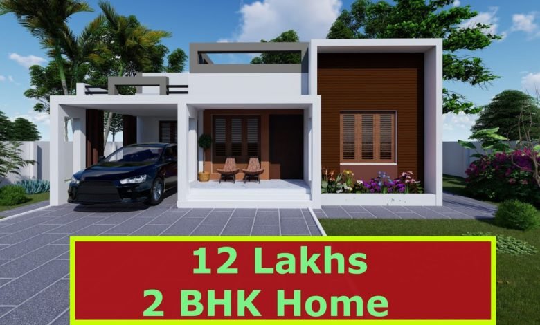 800 Sq Ft 2BHK Fusion Style Single-Storey House and Free Plan, 12 Lacks