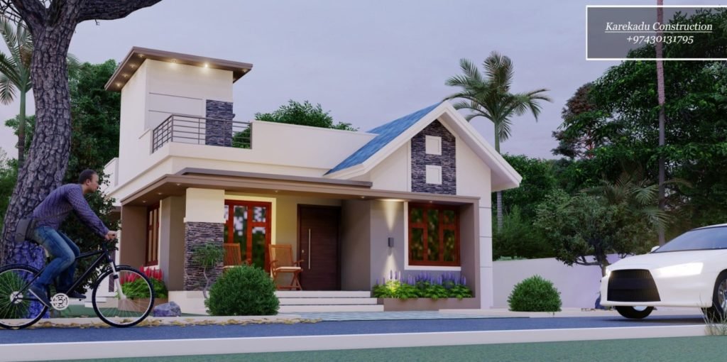 1030 Sq Ft 2BHK Modern Single Floor House and Free Plan