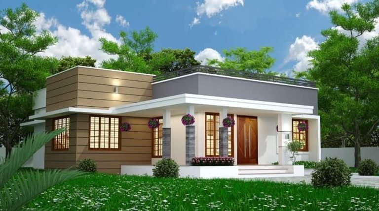 1100 Sq Ft 3BHK Modern Single-Storey House and Free Plan