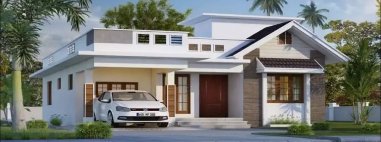 1215 Sq Ft 3BHK Contemporary Style Single Floor House at 6 Cent Plot