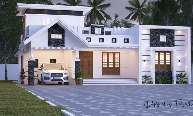 1550 Sq Ft 2BHK Contemporary Style Single-Storey House Design