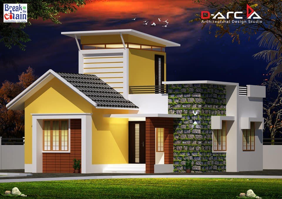 800 Sq Ft 2bhk Contemporary Style Single Floor House And Free Plan 13