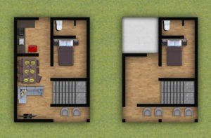 950 Sq Ft 2BHK Two-Storey Low Budget House Free Plan
