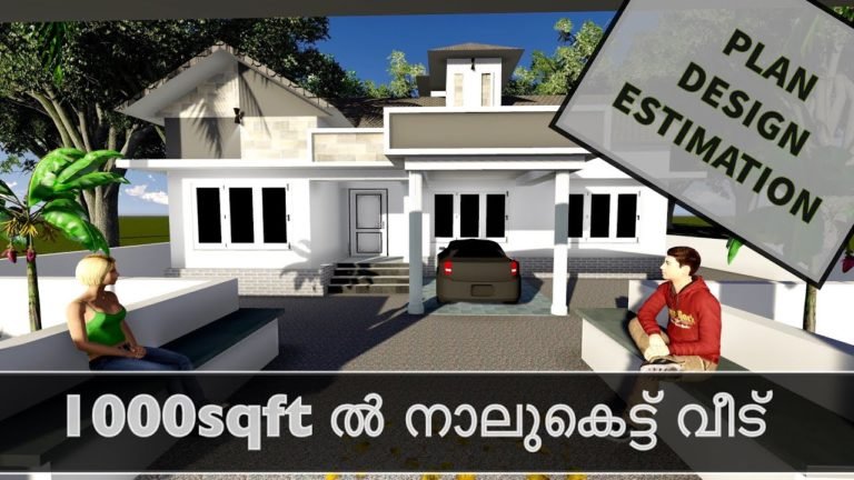 1000 Sq Ft 3BHK Nalukettu Kerala Style Single Floor House and Free Plan