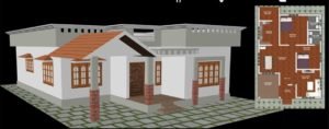 1200 Sq Ft 2BHK Beautiful Single Floor House at 4 Cent Plot, Free Plan