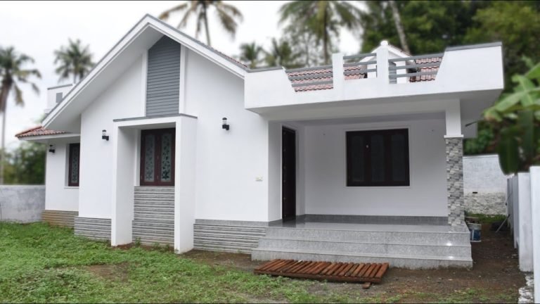 1200 Sq Ft 3BHK Modern Single Floor House at 7.5 Cent Plot