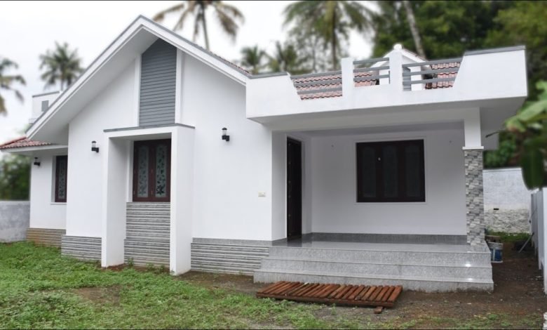 1200 Sq Ft 3BHK Modern Single Floor House at 7.5 Cent Plot