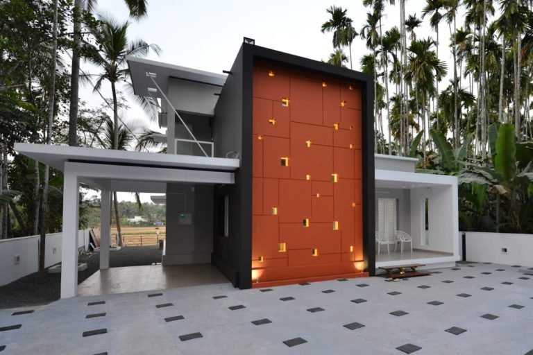1850 Sq Ft 3BHK Contemporary Style Two-Storey House