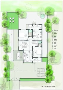 1850 Sq Ft 3BHK Contemporary Style Two-Storey House plan