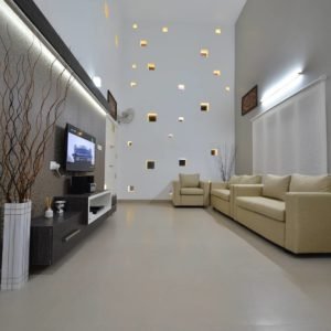 1850 Sq Ft 3BHK Contemporary Style Two-Storey House living