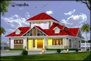 2100 Sq Ft 4BHK Traditional Nalukettu Style Single-Storey House and Free Plan