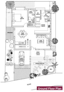 2308 Sq Ft 3BHK Box Style Two Floor House free plan