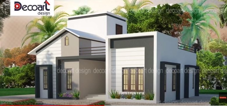 850 Sq Ft 2BHK Modern Contemporary Single-Storey House and Free Plan, 10 Lacks