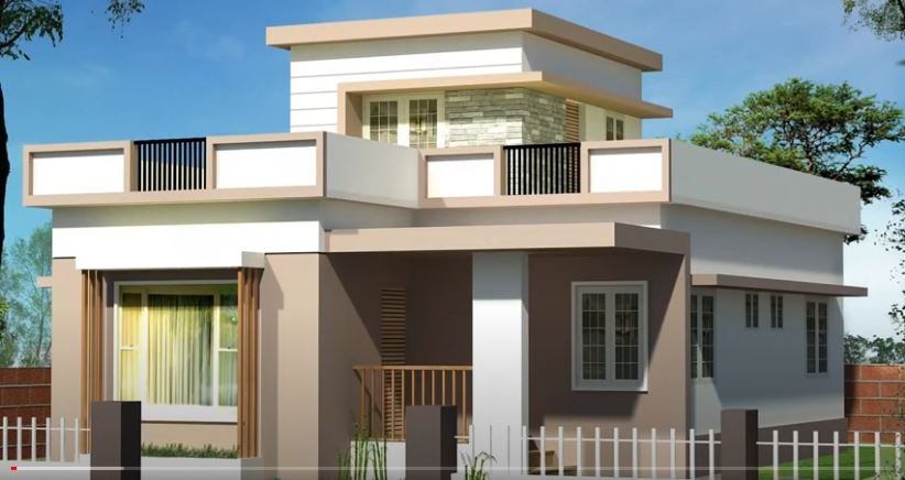 1240 Sq Ft 3BHK Two-Storey Modern Budget House and Free Plan