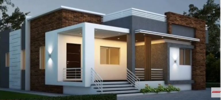 1400 Sq Ft 3BHK Contemporary Style Single-Storey House and Free Plan