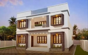 1748 Sq Ft 4BHK Contemporary Style Two-Storey House and Free Plan