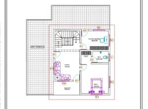 2056 Sq Ft 3BHK Contemporary Style Two-Storey House Free Plan