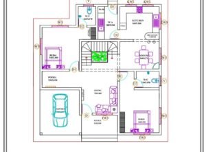 2056 Sq Ft 3BHK Contemporary Style Two-Storey House Free Plan