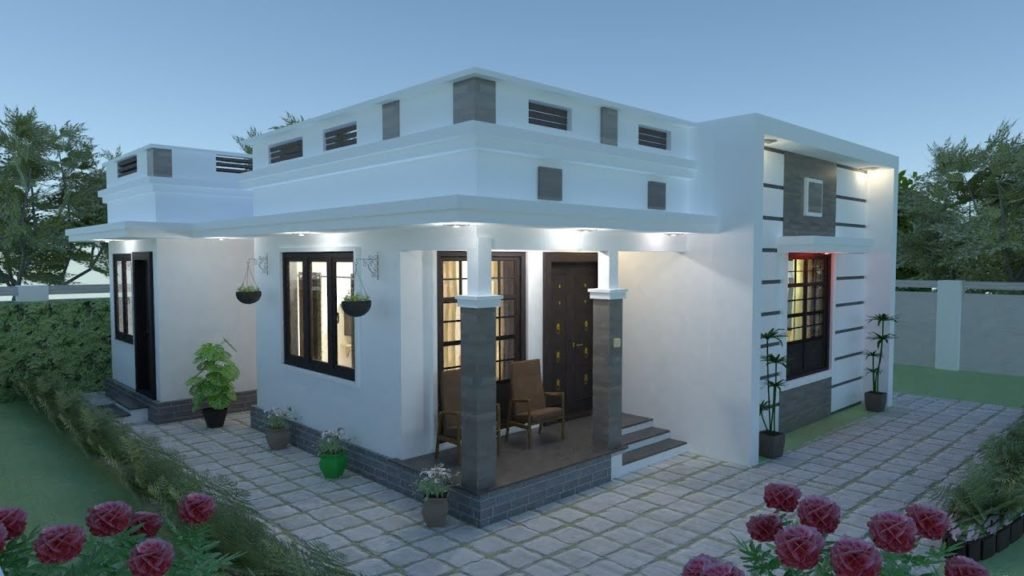 670 Sq Ft 2BHK Modern and Beautiful Single-Storey House and Free Plan