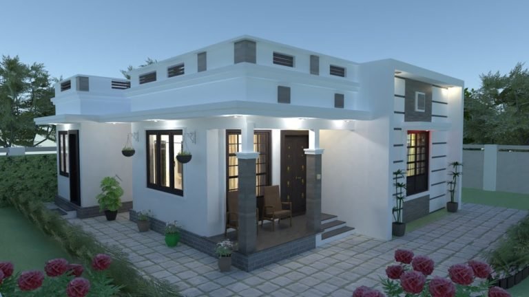 670 Sq Ft 2BHK Modern and Beautiful Single-Storey House and Free Plan