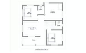 750 Sq Ft 2BHK Modern and Single Floor House and Free Plan