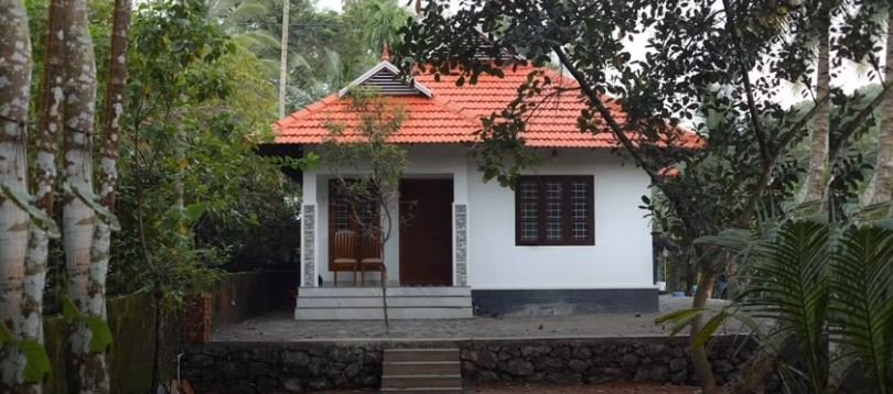 896 Sq Ft 3BHK Single Floor Kerala Style Low Budget House and Free Plan