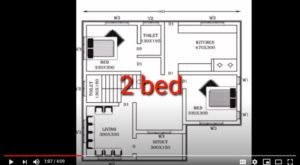 900 Sq Ft 2BHK Single Floor Low Budget House and Free Plan