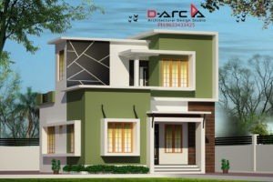 935 Sq Ft 3BHK Contemporary Style Two-Storey House and Free Plan, 13 Lacks