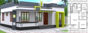 1100 Sq Ft 3BHK Modern Single Floor House and Free Plan, 15 Lacks