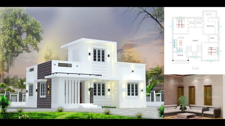 700 Sq Ft 2BHK Modern Single-Storey House and Free Plan, 9 Lacks
