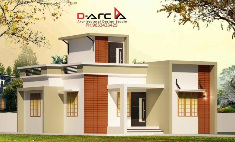 720 Sq Ft 2BHK Contemporary Style Single-Storey House and Free Plan, 10 Lacks