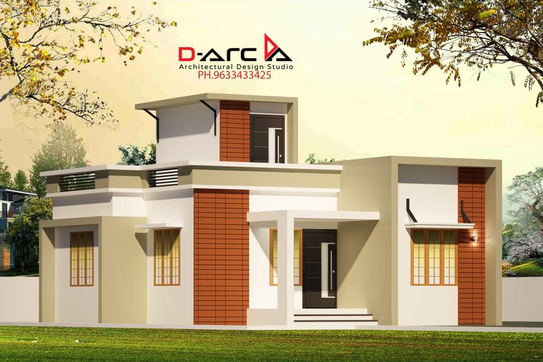 720 Sq Ft 2BHK Contemporary Style Single-Storey House and Free Plan, 10 Lacks