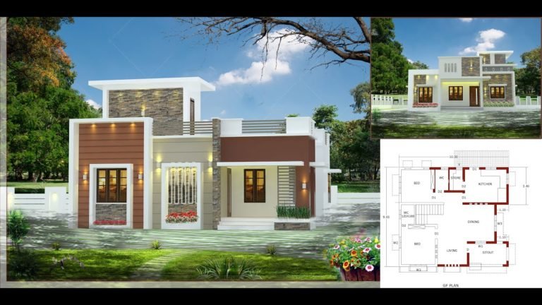 800 Sq Ft 2BHK Modern Single-Storey House and Free Plan