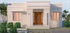 1000 Sq Ft 3BHK Flat Roof Modern Single-Storey House and Free Plan, 14 Lacks