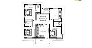 1250 SqFt 3BHK Traditional Style Single Floor House Free Plan