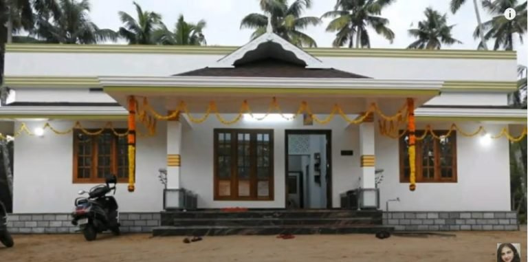 1250 SqFt 3BHK Traditional Style Single Floor House and Free Plan