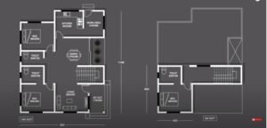1400 Sq Ft 3BHK Colonial Style Two-Storey House and Free Plan, 18 Lacks