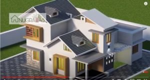 1400 Sq Ft 3BHK Colonial Style Two-Storey House and Free Plan, 18 Lacks