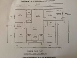 1412 Sq Ft 3BHK Traditional Style Single-Storey House and Free Plan