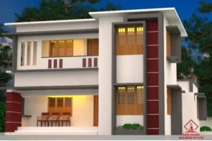 1453 Sq Ft 4BHK Flat Roof Two-Storey House and Free Plan
