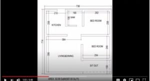 567 Sq Ft 2BHK Modern Low Budget House Free Plan