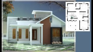 750 Sq Ft 2BHK Contemporary Style Single Floor House and Free Plan