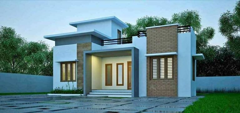 1084 Sq Ft 3BHK Single Floor Modern Low Budget House and Free Plan